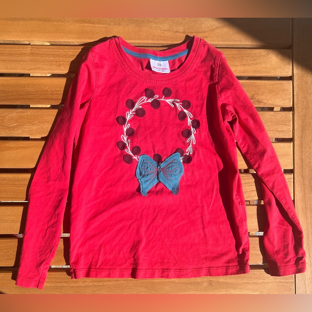 Hanna Andersson Holiday Long Sleeve Tee Size 8 Girl
